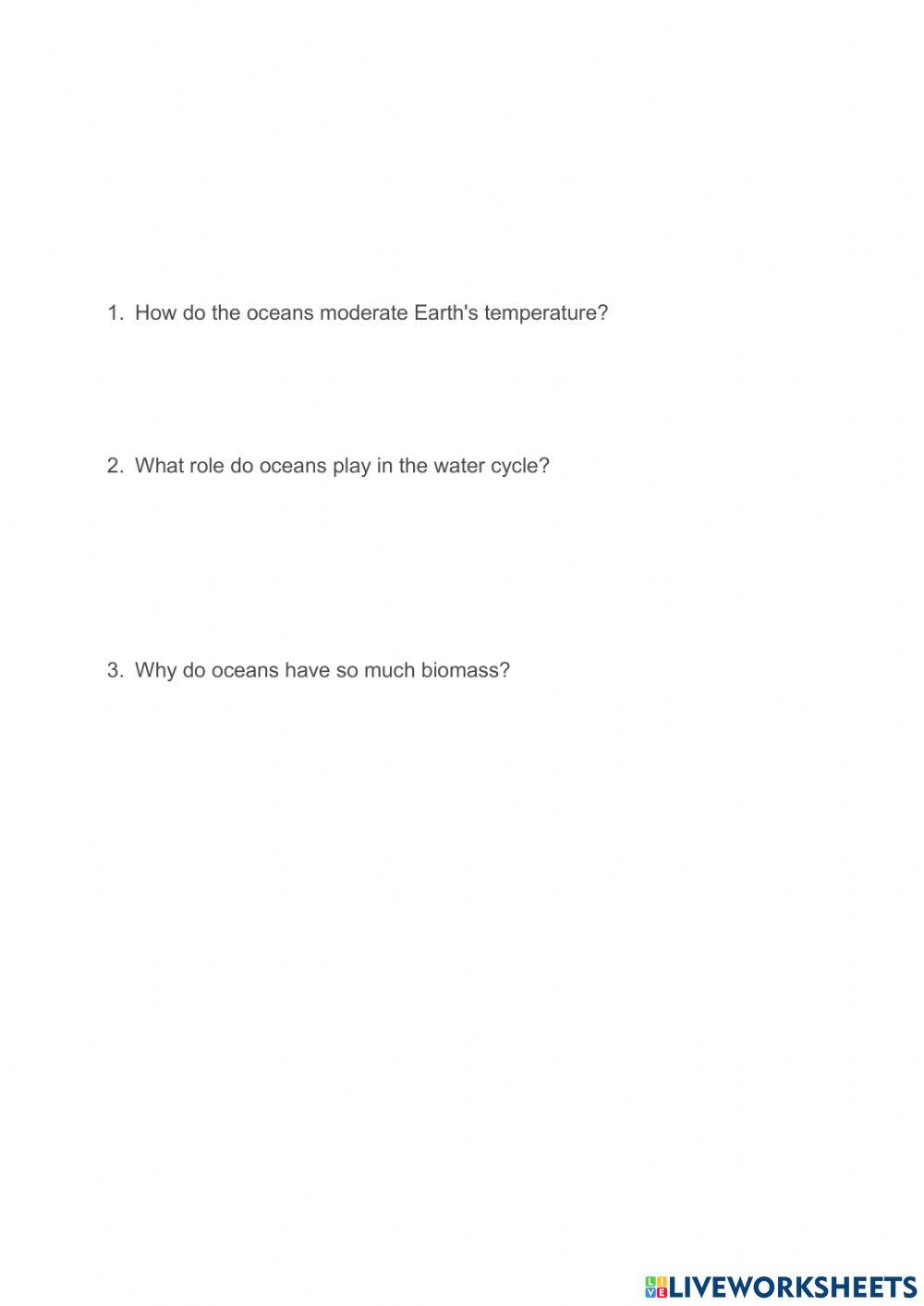 9.1 Importance of the Oceans