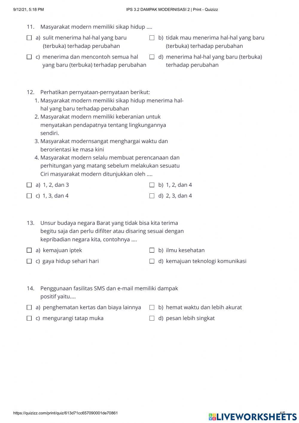 Ips kelas 6 3.2 dampak modernisasi