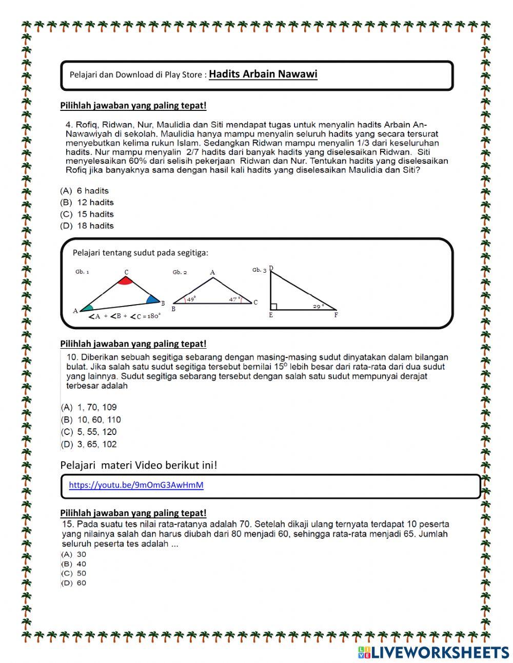 Matematika MI KSM Provinsi