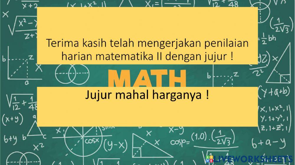 Penilaian Harian Matematika II