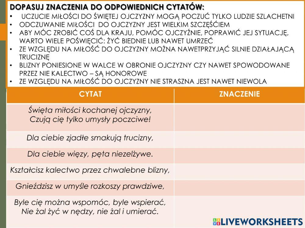 Ignacy krasicki hymn do miłości ojczyzny
