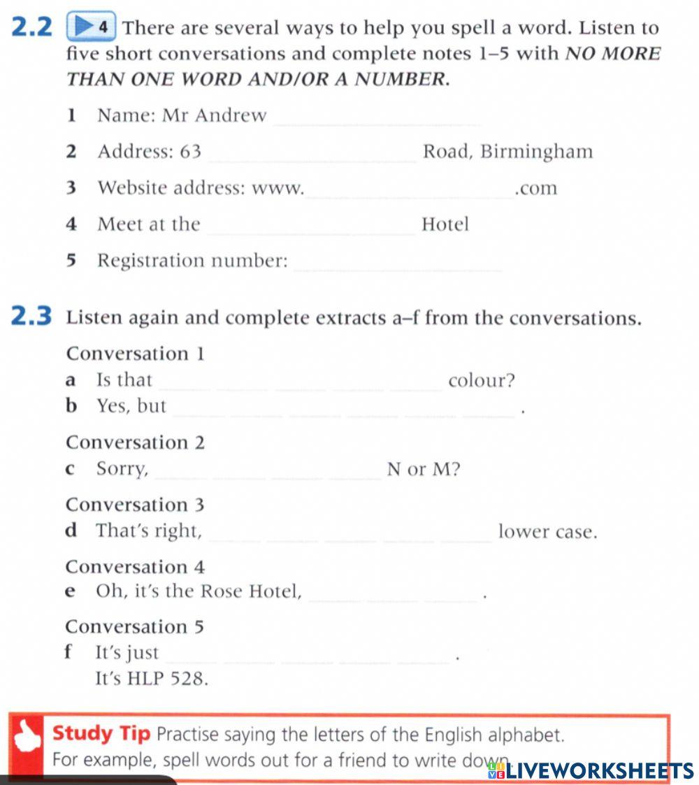 Using the correct spelling
