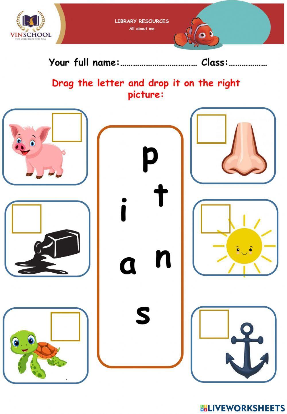 Alvin-Sport-Phonics Group 1-Drag drop