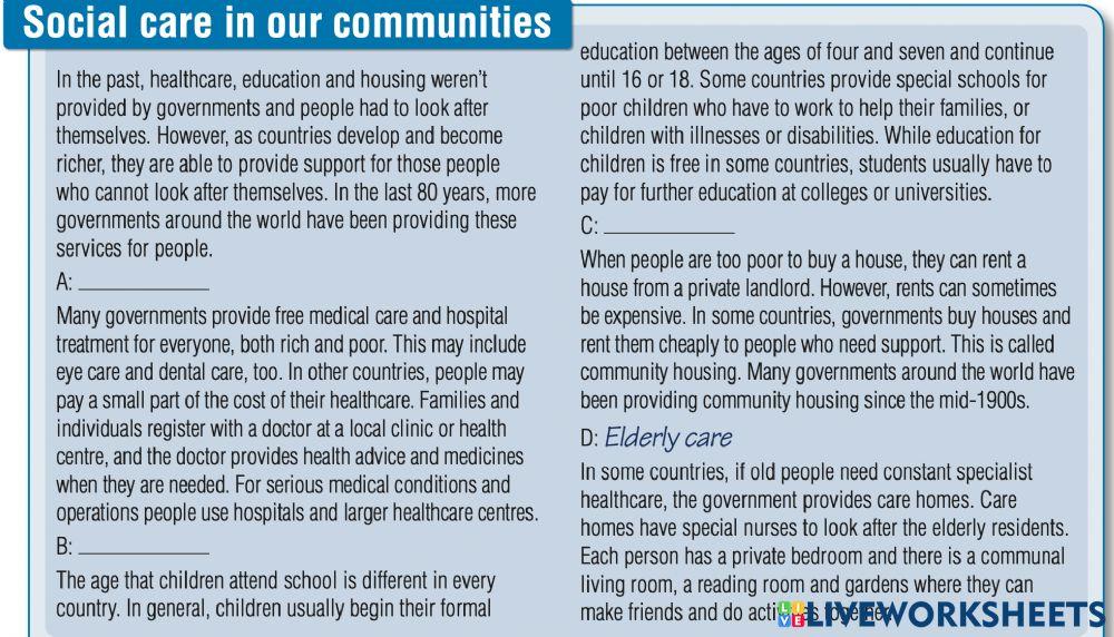 Social Care in our communities