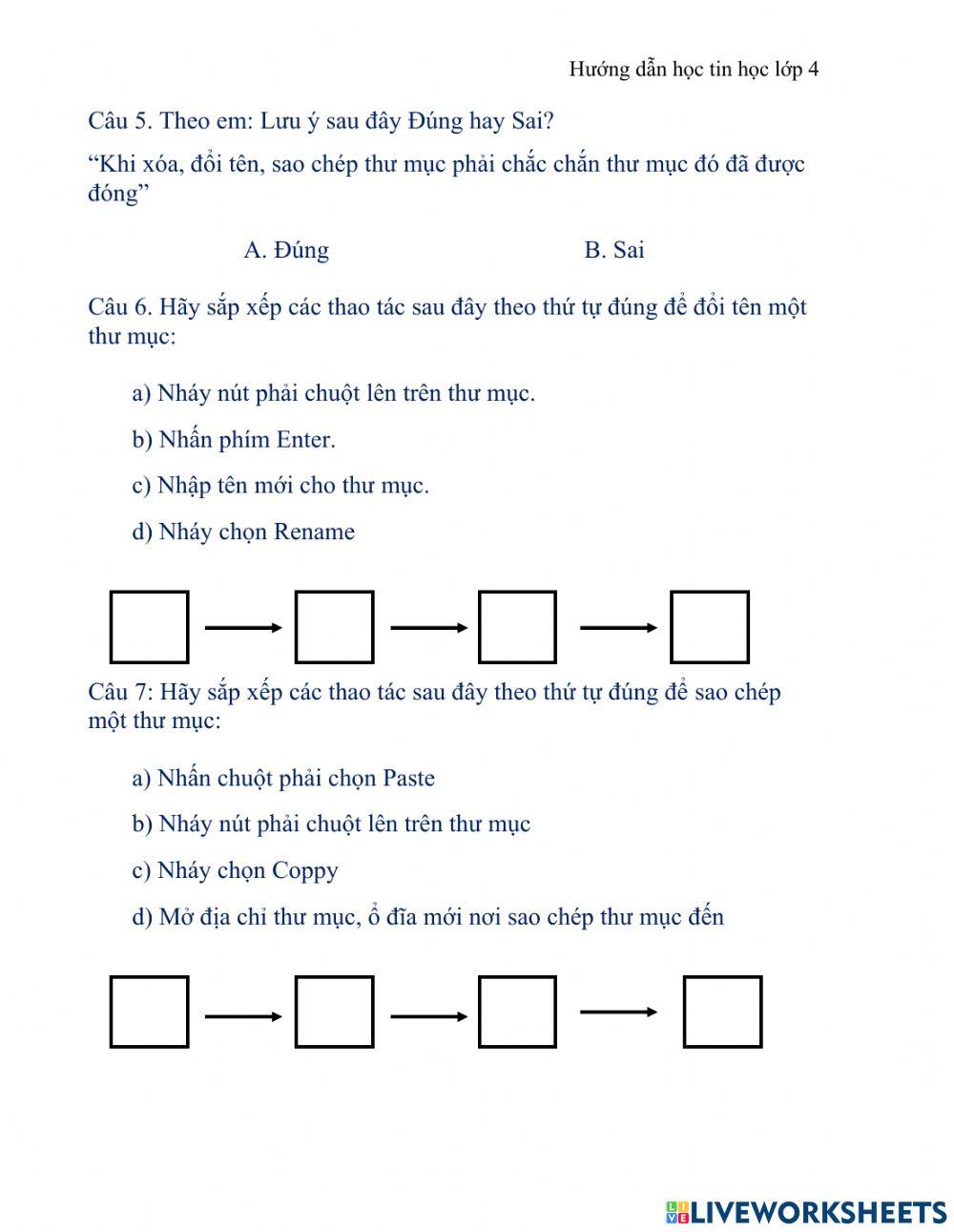 Bài 2: Các thao tác với thư mục