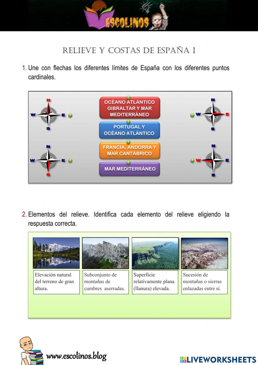 Relieve y costas de España I