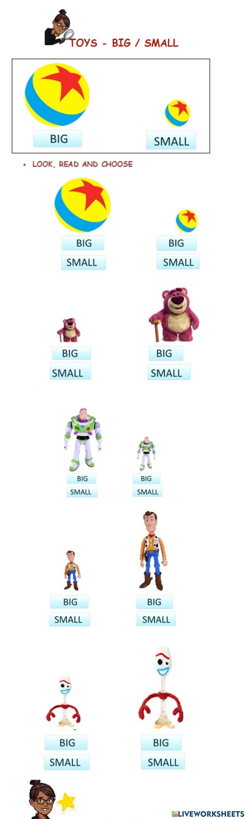 Big-small online activity | Live Worksheets