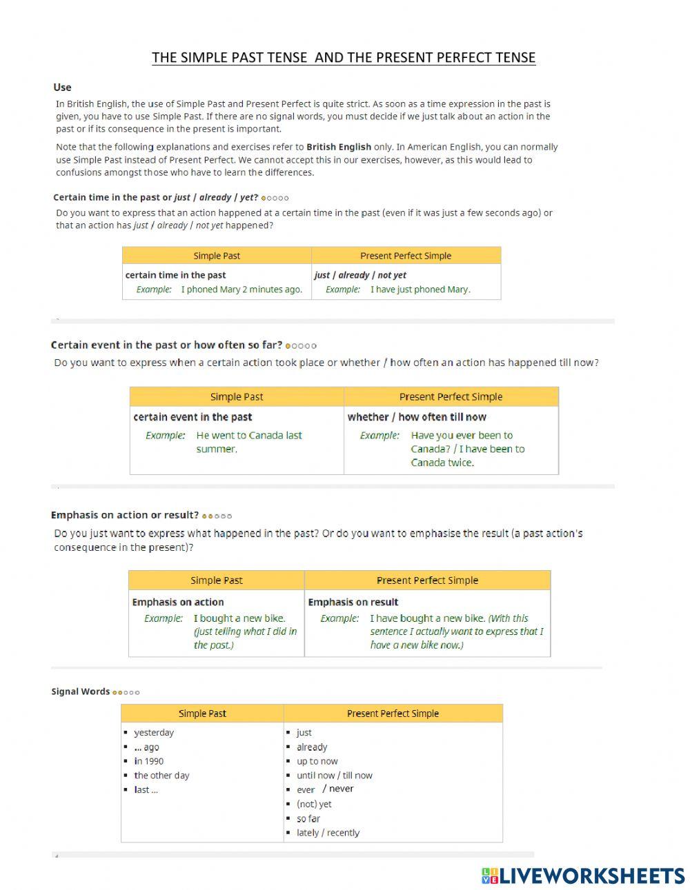 Present perfect or simple past