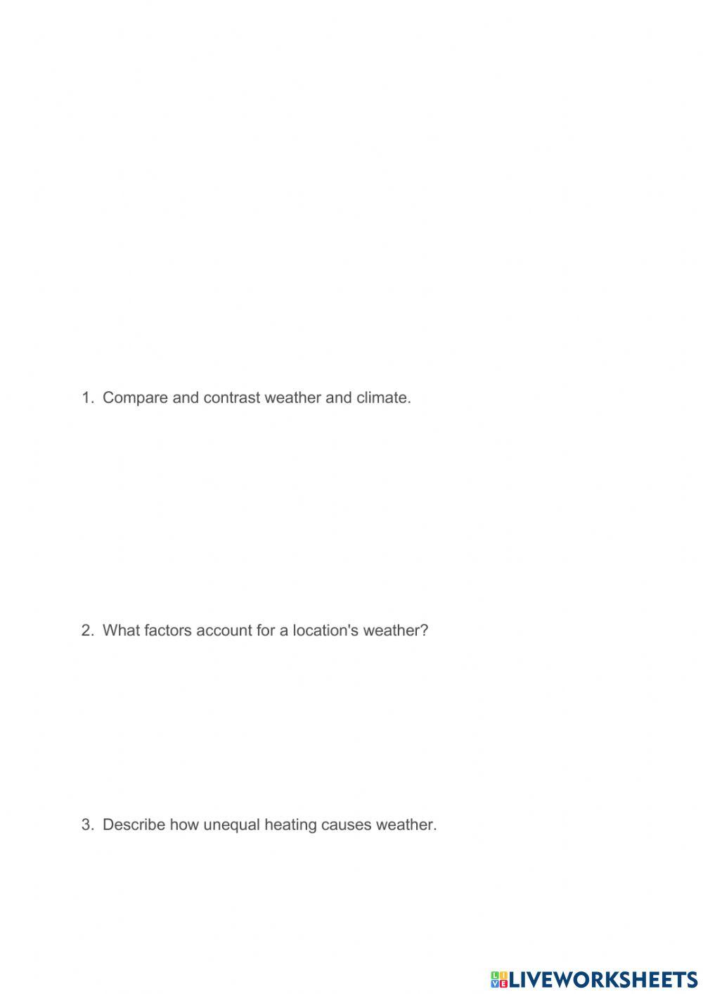 11.1 Introduction to Weather