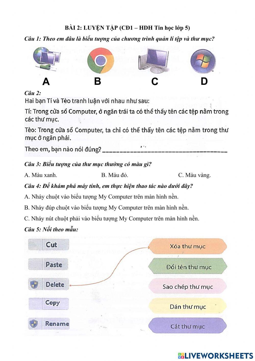 CĐ1- Bài 2- HDH Tin 5
