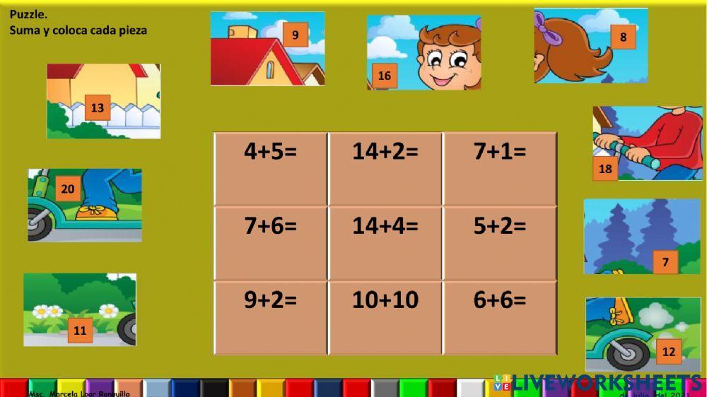Puzzle de sumas