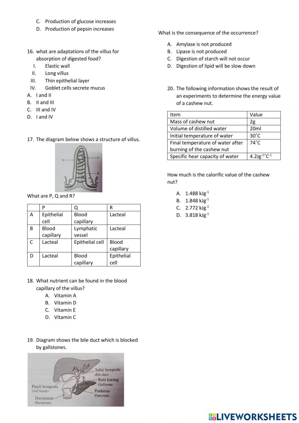 Biology paper 1 chapter 8 and 9 form 4