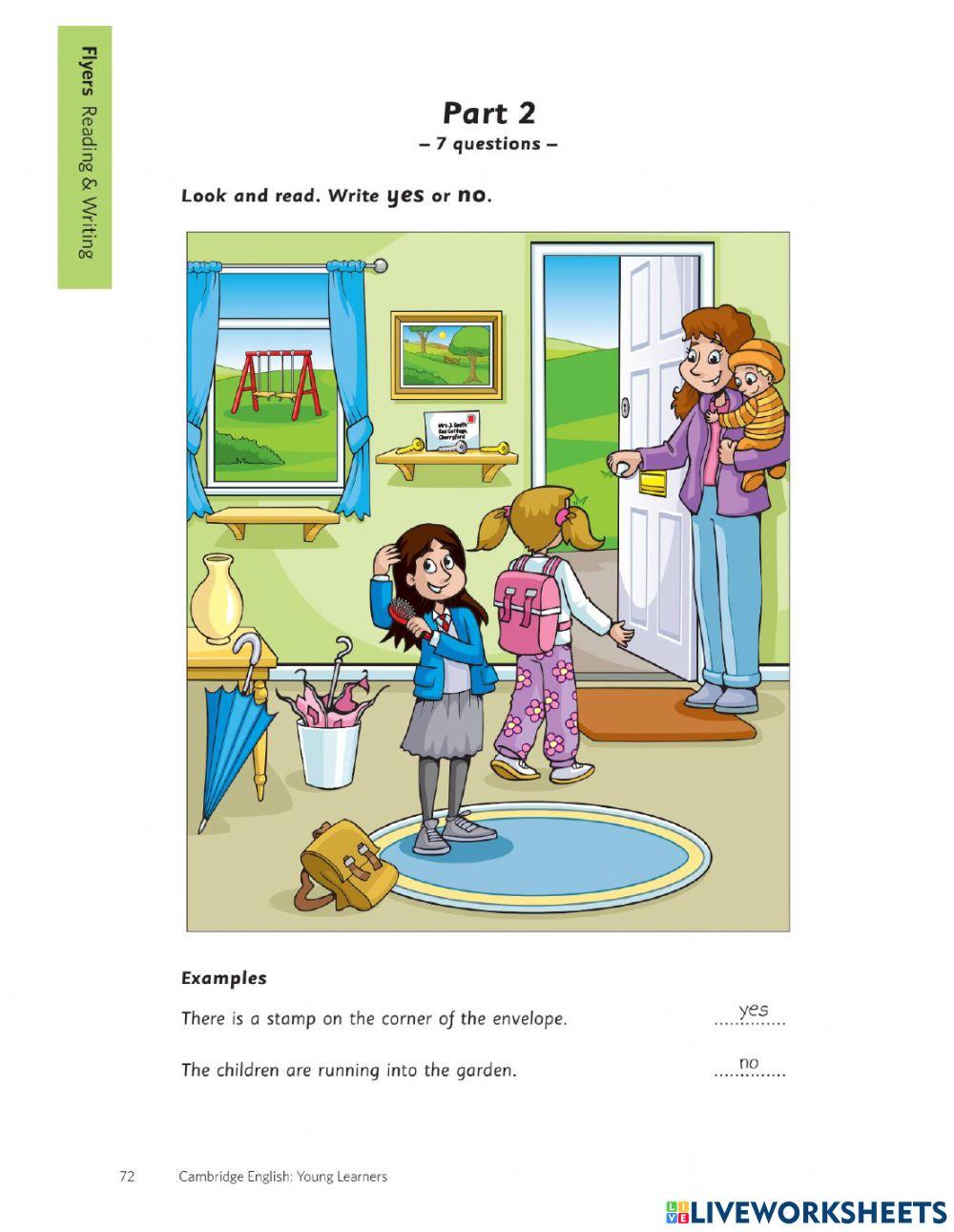 Flyers reading -writing.part 1. VOL1