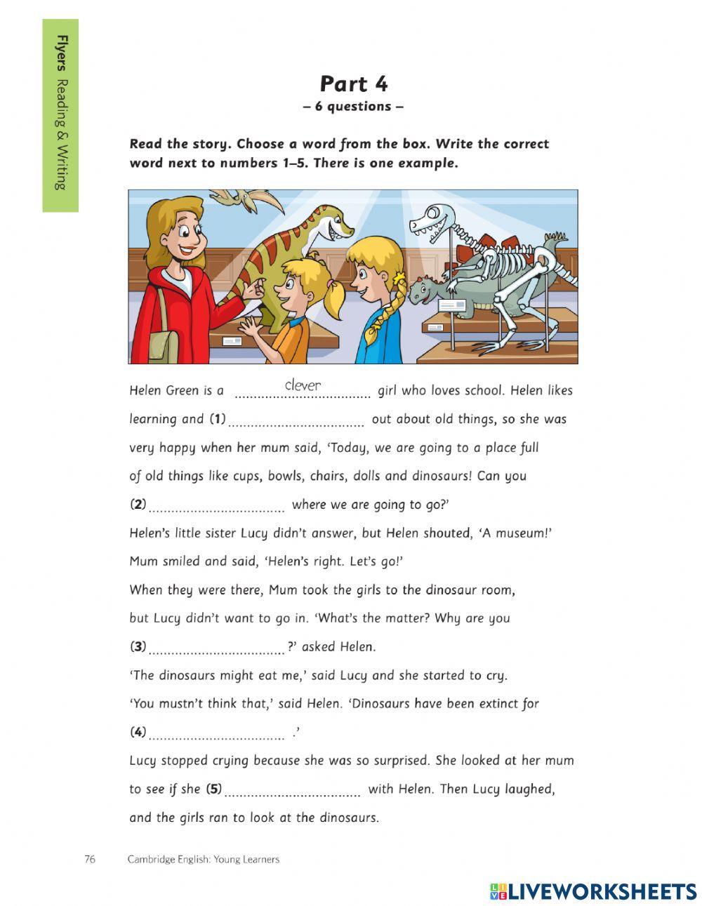 Flyers reading -writing.part 1. VOL1