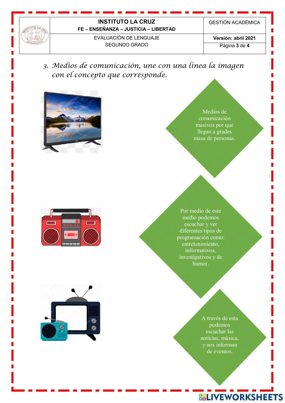 Evaluación de Lenguaje.