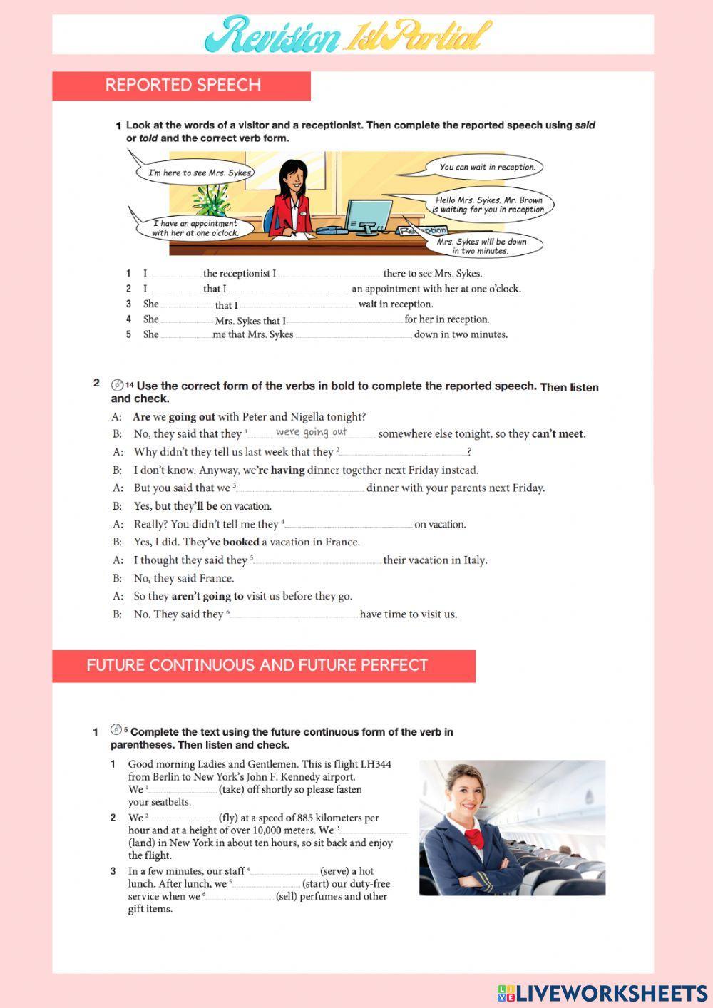 Review- 1st partial - English V