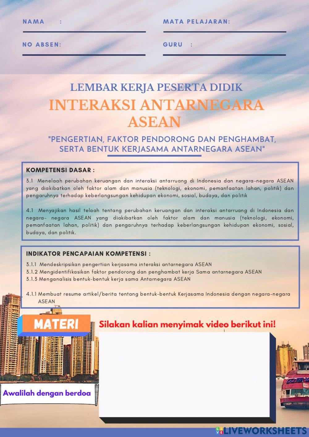 E-LKPD 1.Interaksi Antarnegara ASEAN