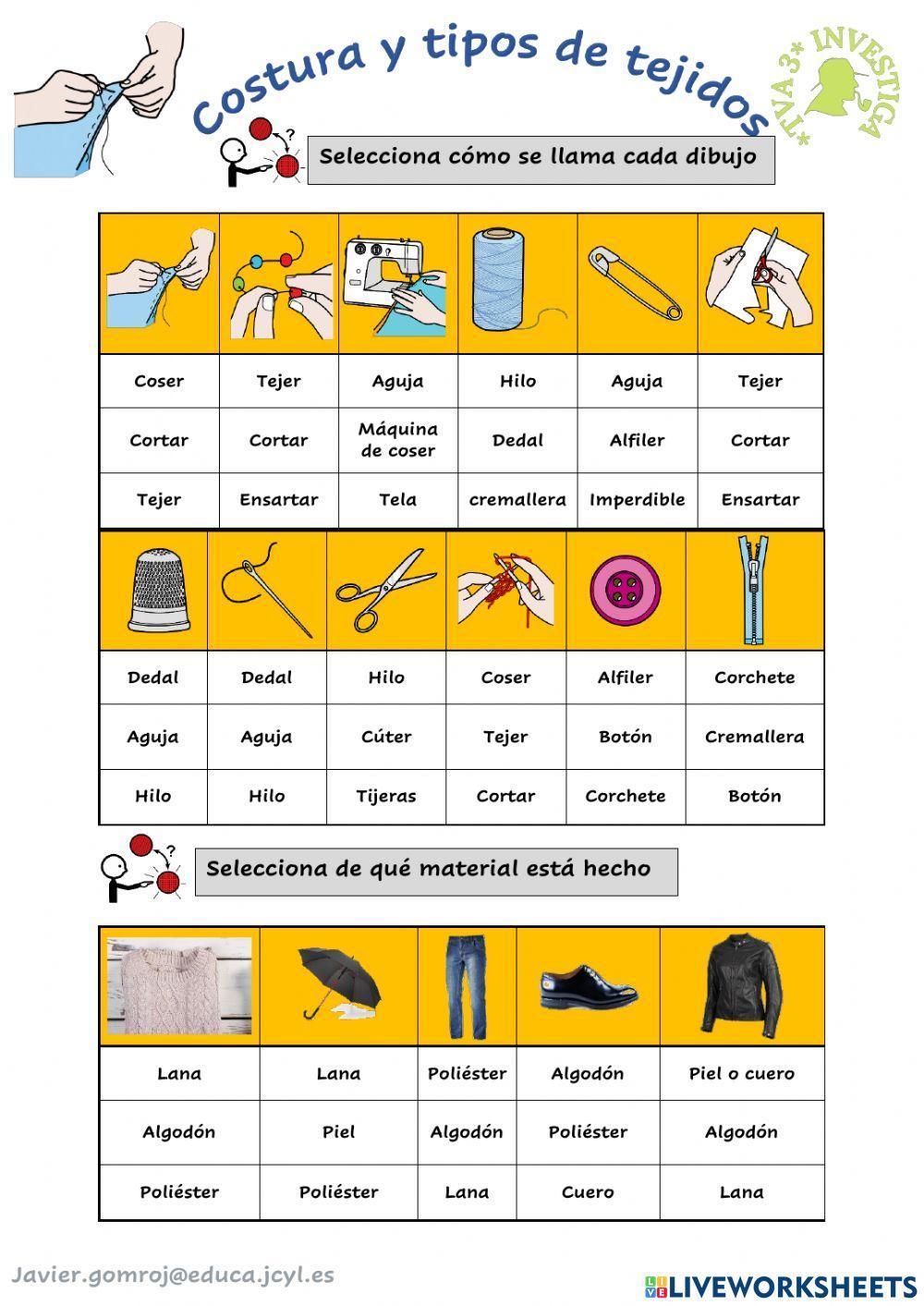 Costura y tipos de tejido
