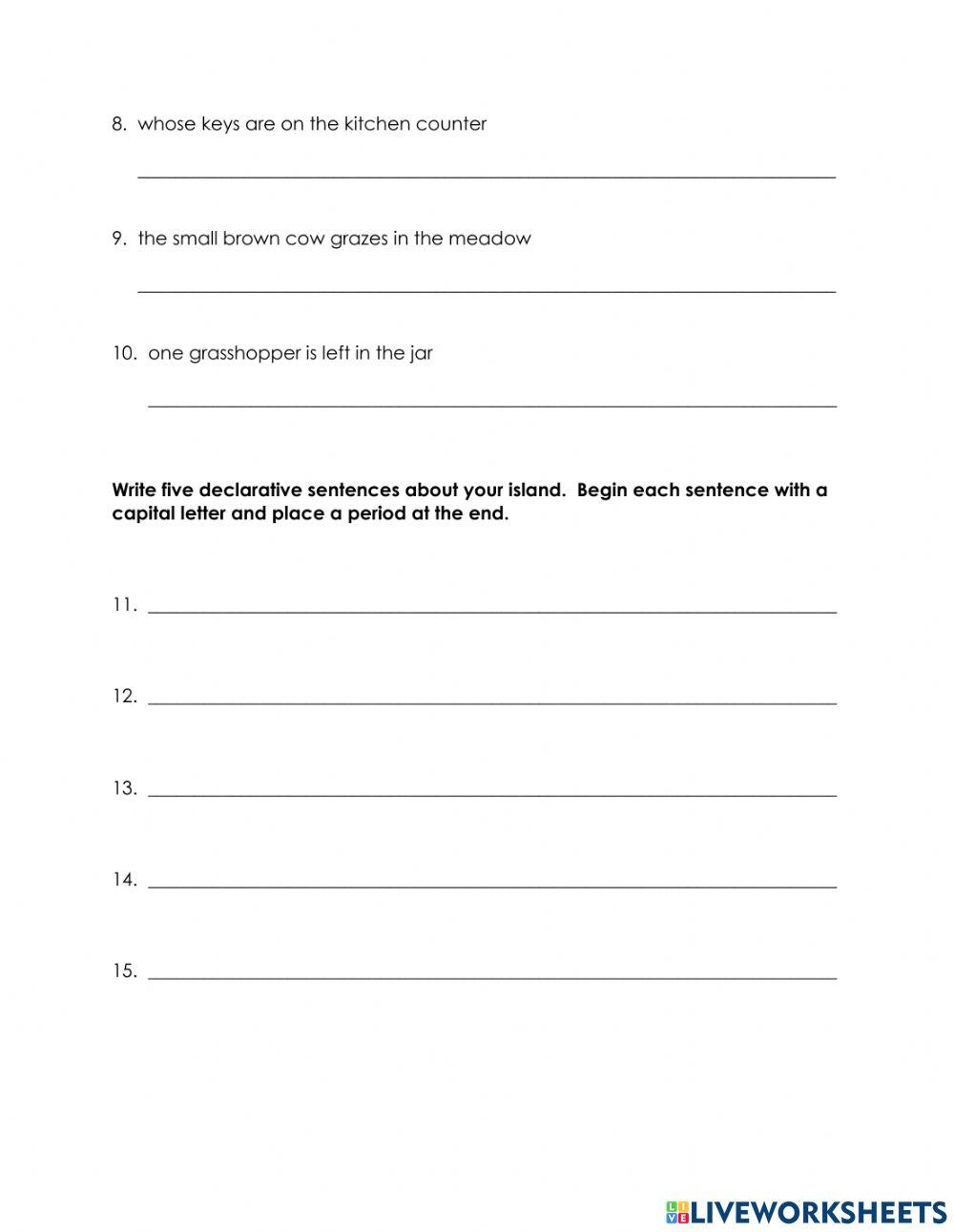Declarative and Interrogative Sentences
