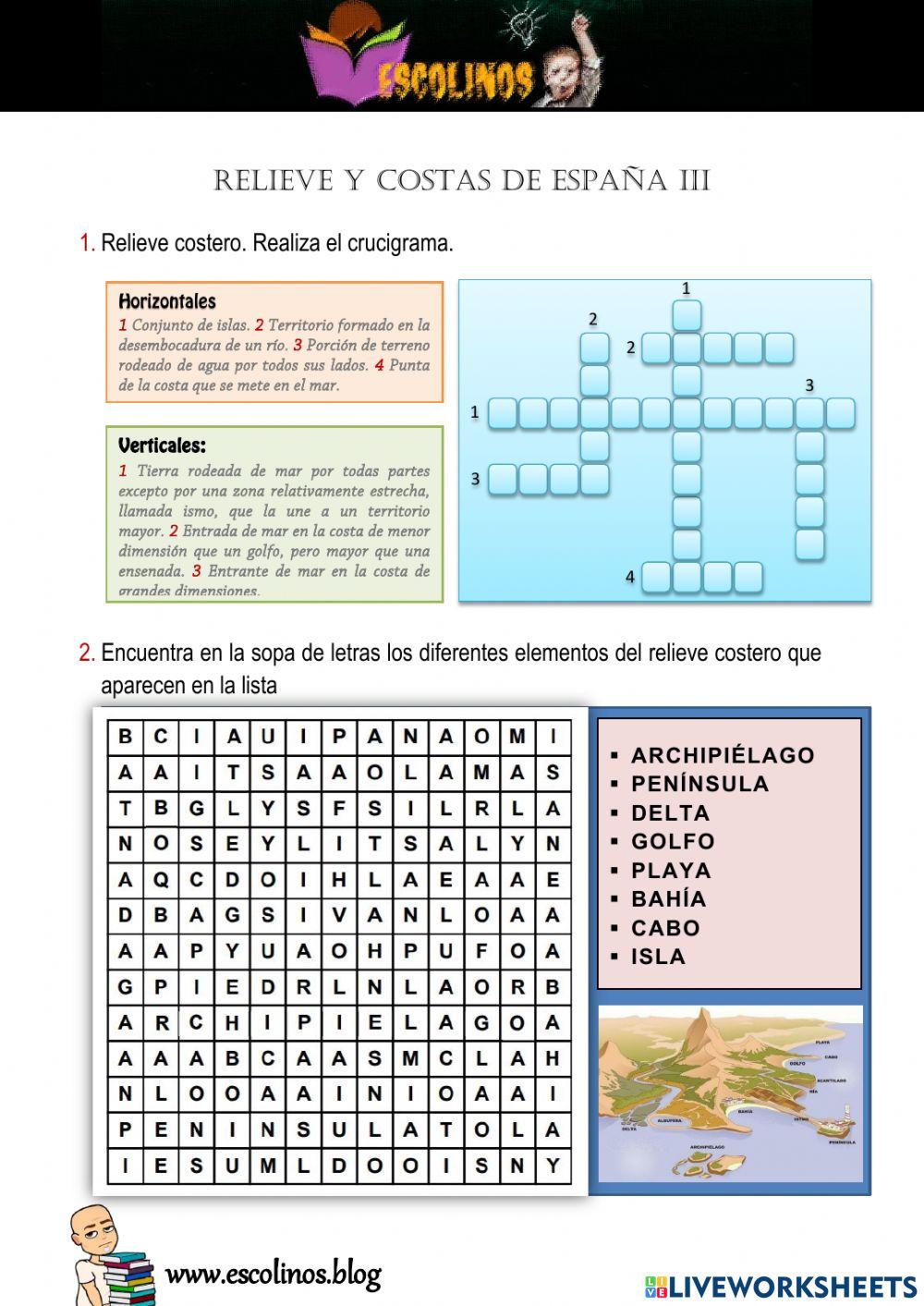 Relieve y costas de España III