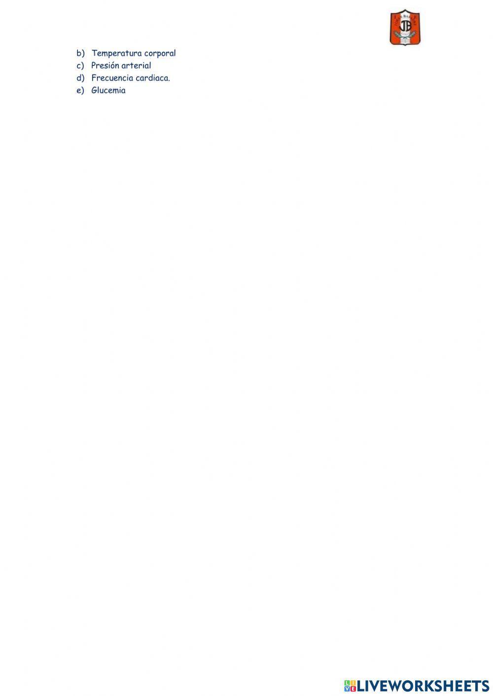 Evaluación homeostasis