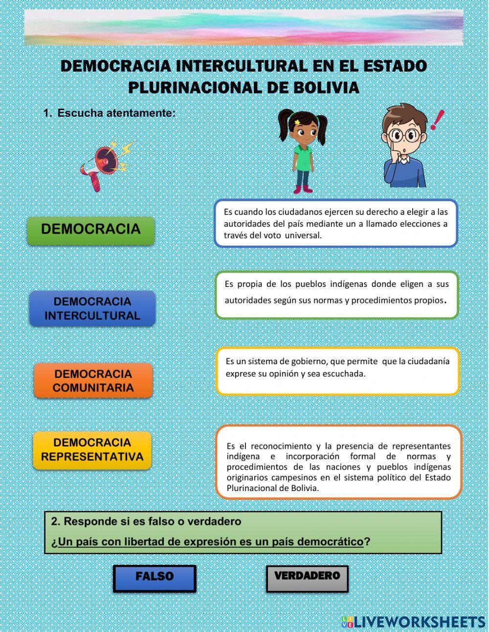 Democracia Intercultural en el Estado Plurinacional de Bolivia