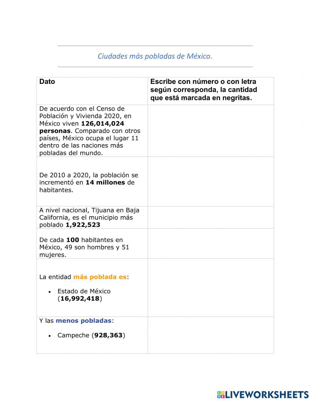 Escritura de númeors Escritura de númeors