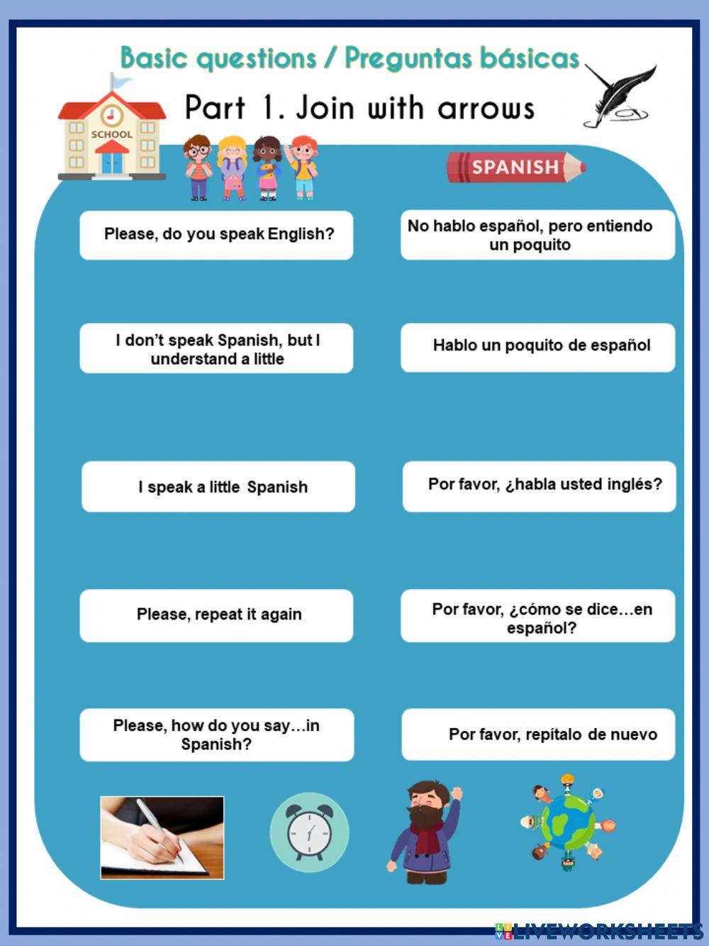 Preguntas b sicas basic questions worksheet live worksheets