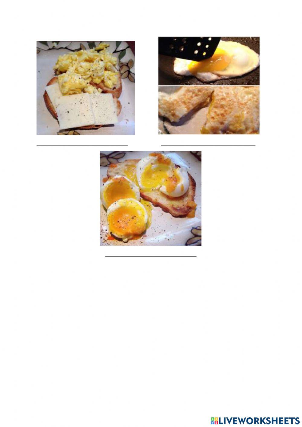 Types of cooked Eggs