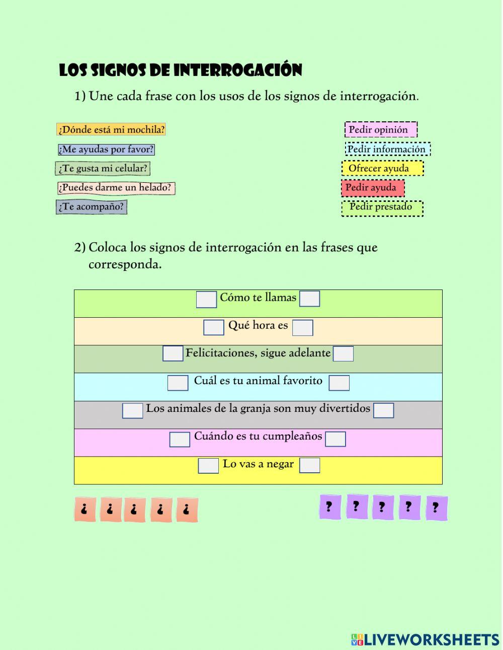 Signos de interrogación