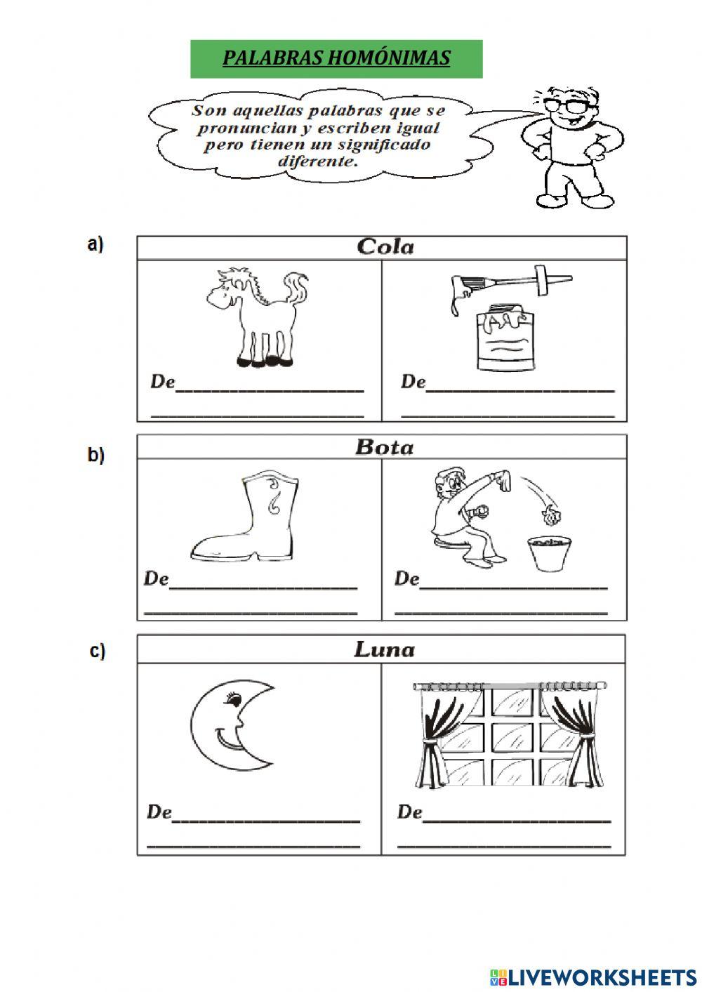 Las palabras homónimas