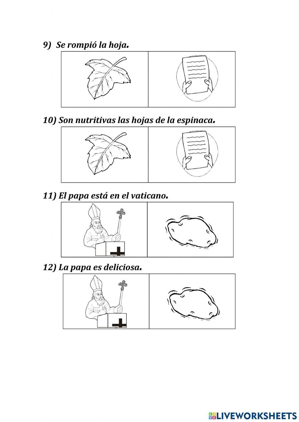 Las palabras homónimas