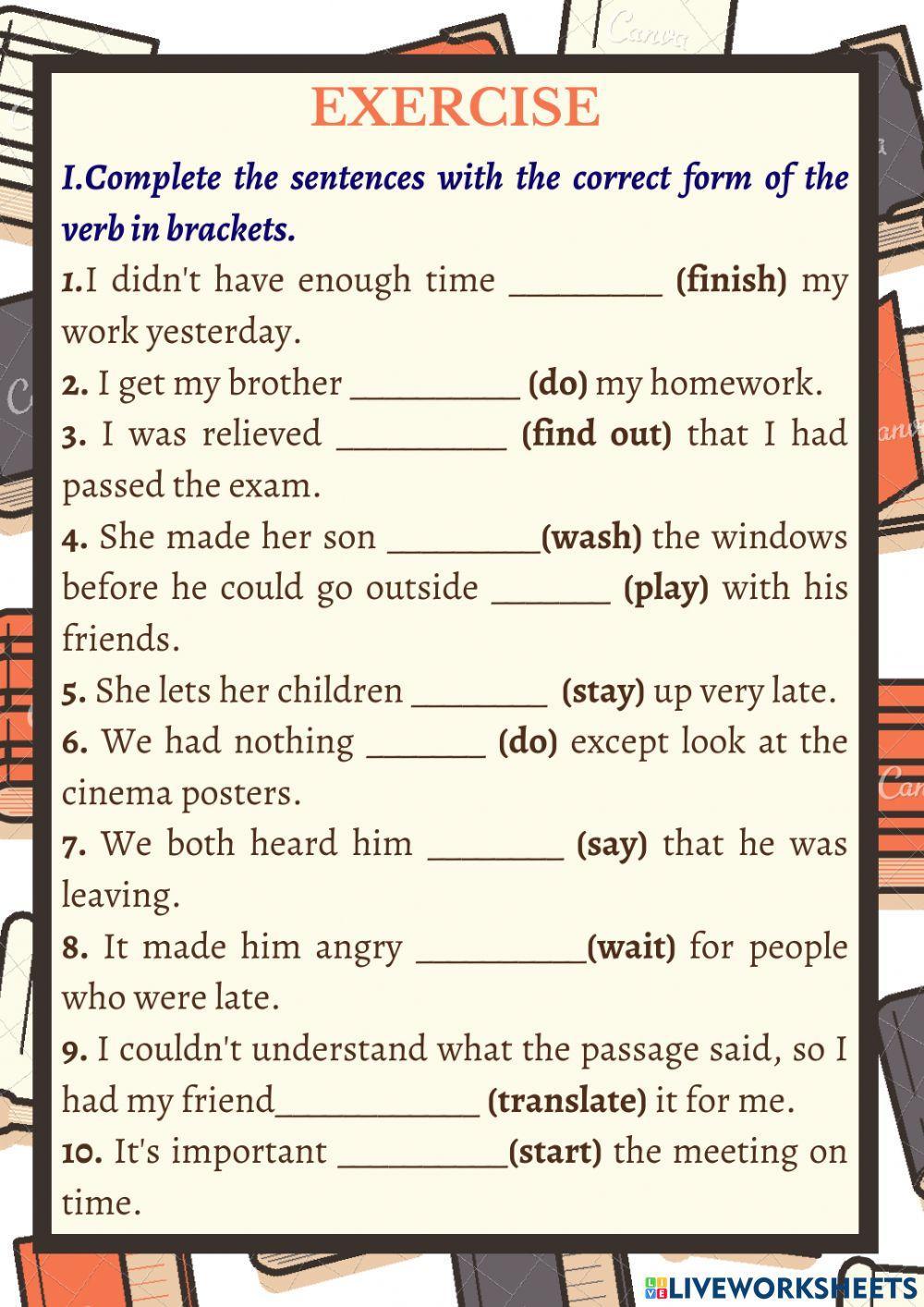 Gerunds and infinitives