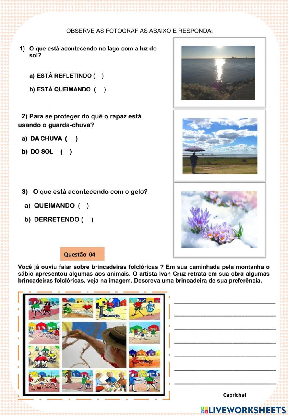 Atividade interdisciplinar