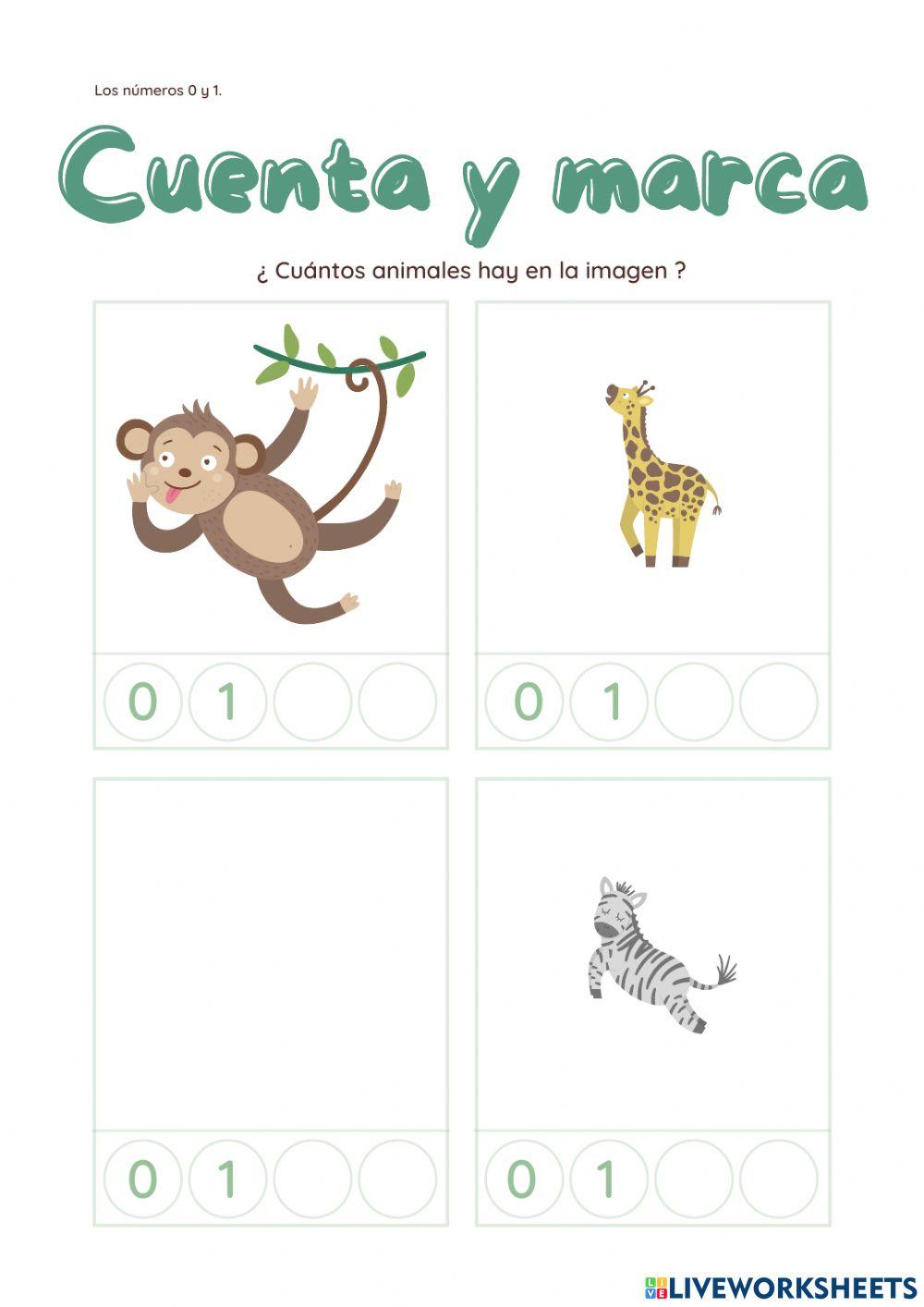 Los números 0 y 1 Infantil