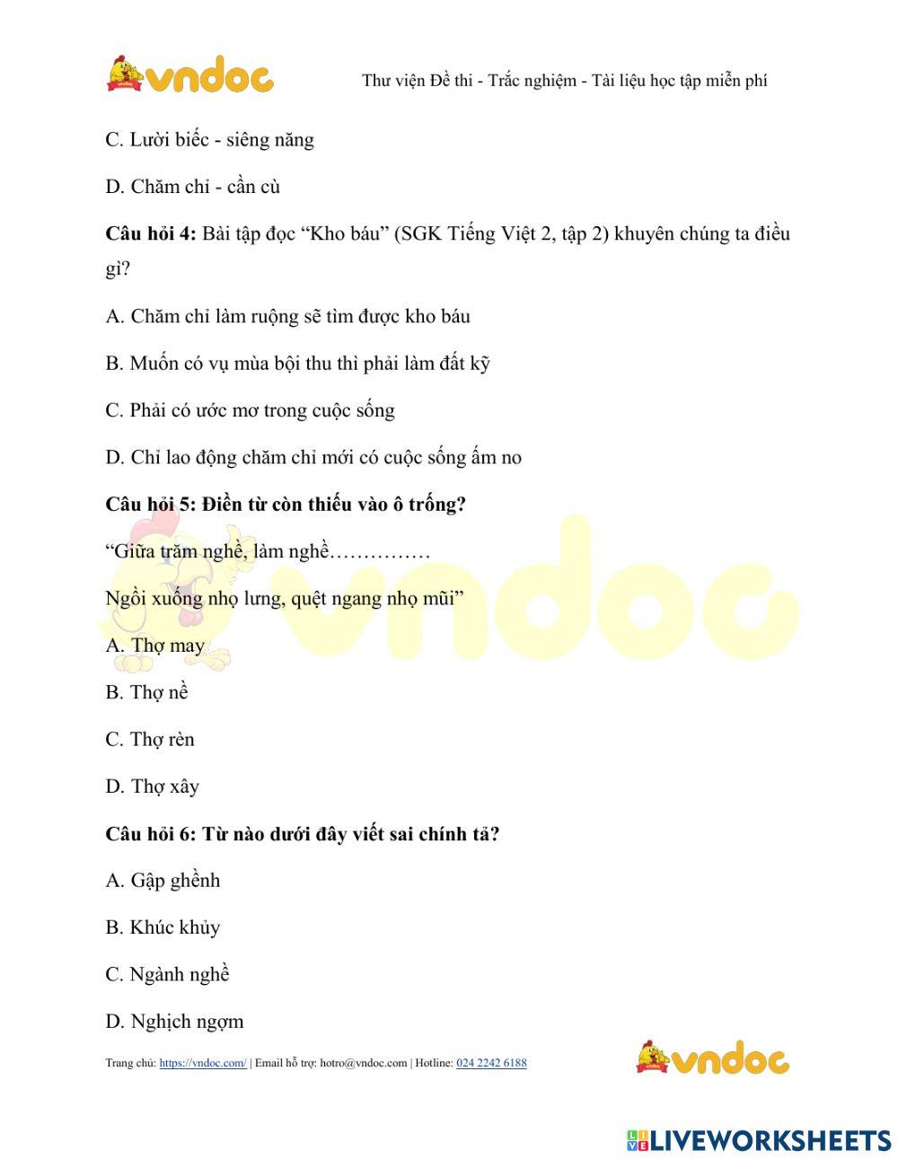 Đề ôn trạng nguyên vòng 1