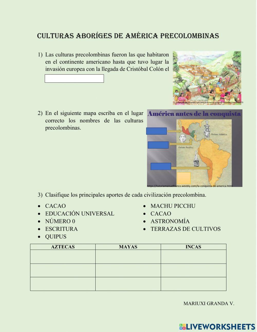 Culturas precolombinas