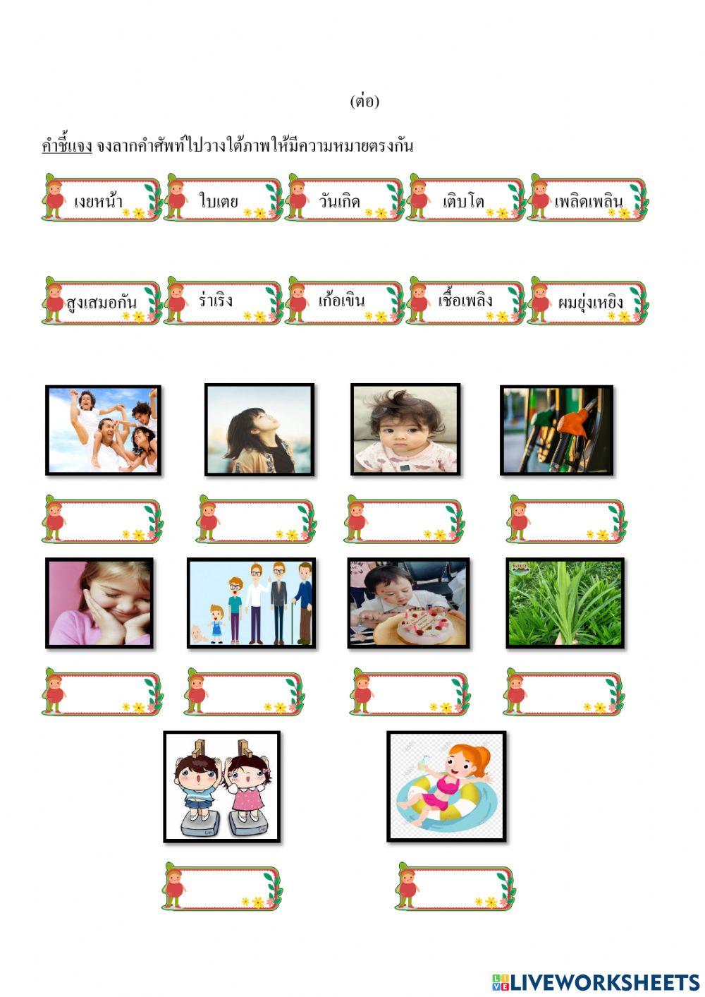 ใบงานที่ ๒๕ สระเออ