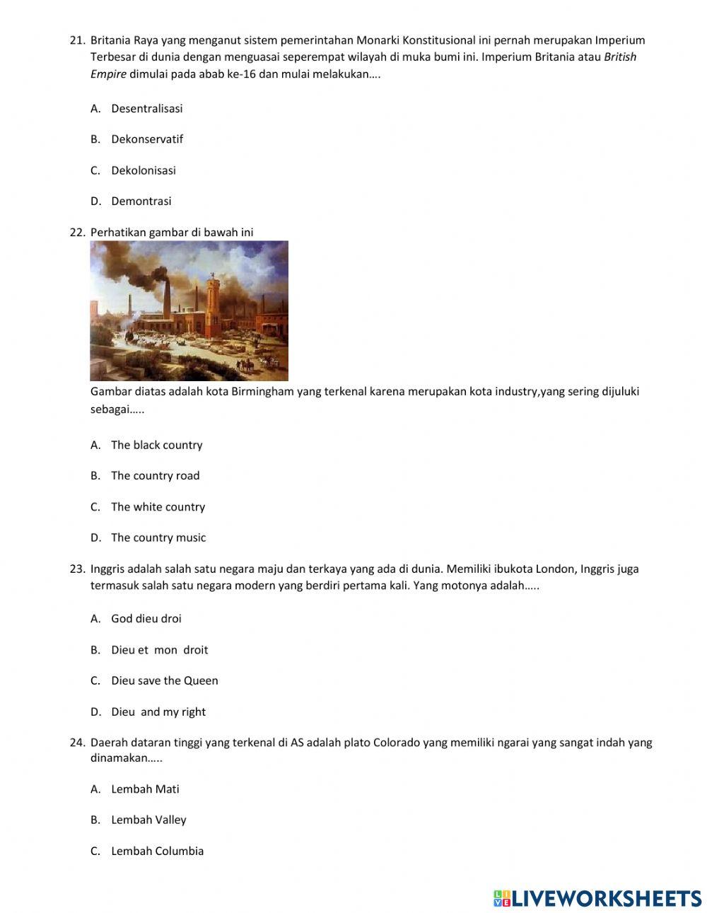 Soal Ujian Mid kelas 9