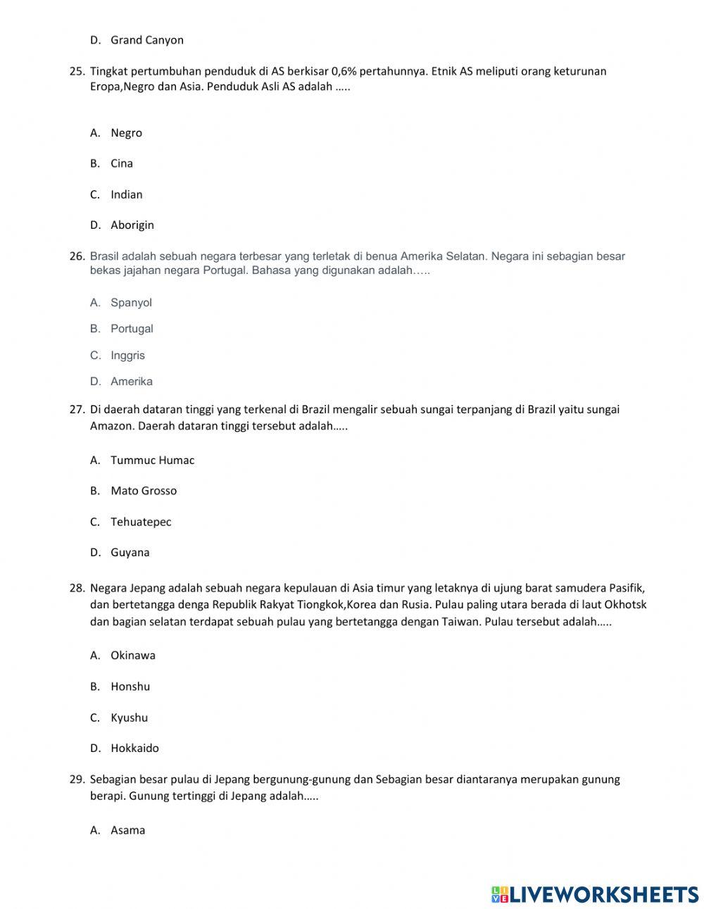 Soal Ujian Mid kelas 9