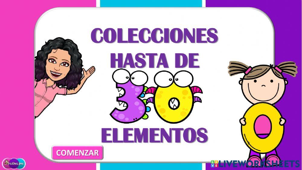 Colecciones hasta de 30 elementos