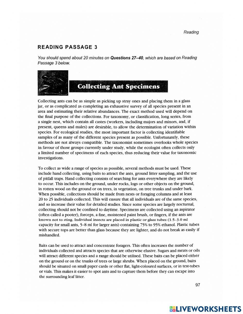 True False or Given and Matching Feature IELTS