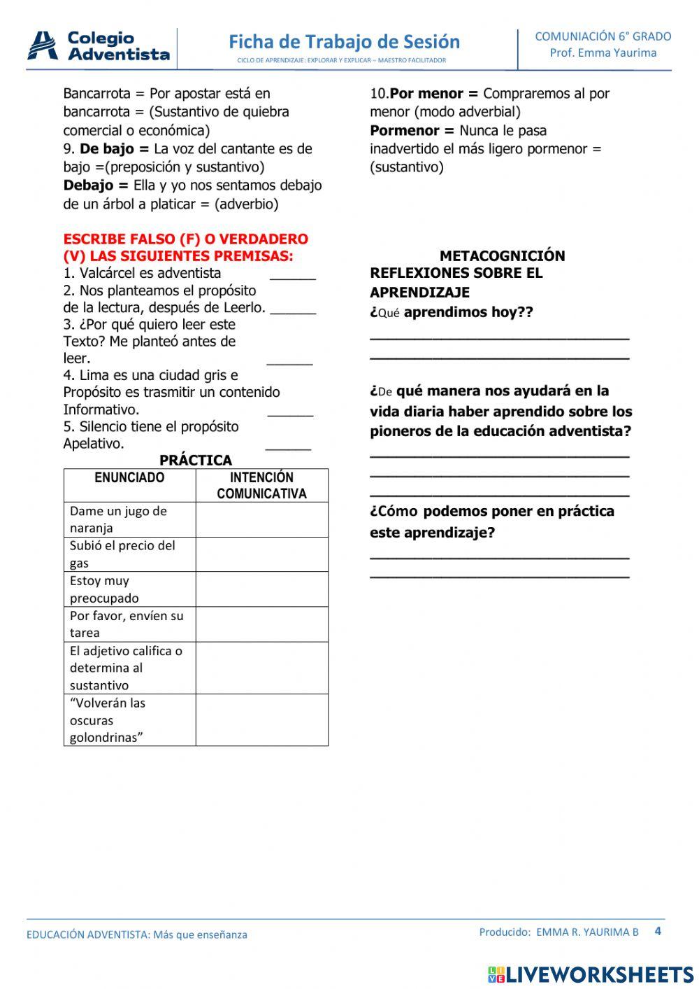 Leemos con propósito los textos