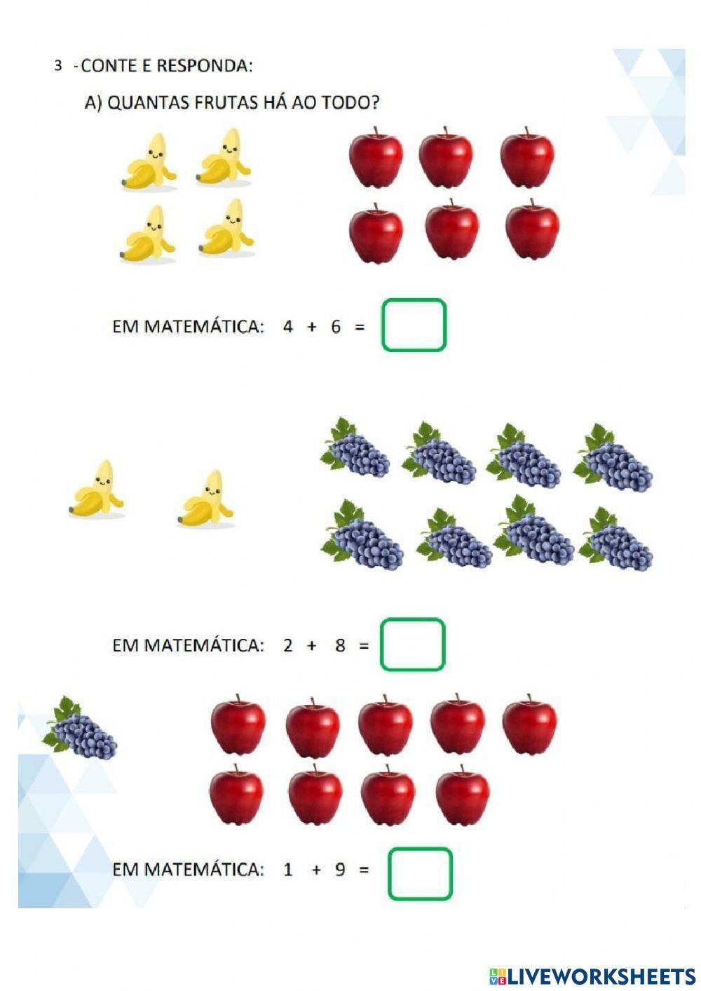 Probleminhas de adição e subtração 1º ano