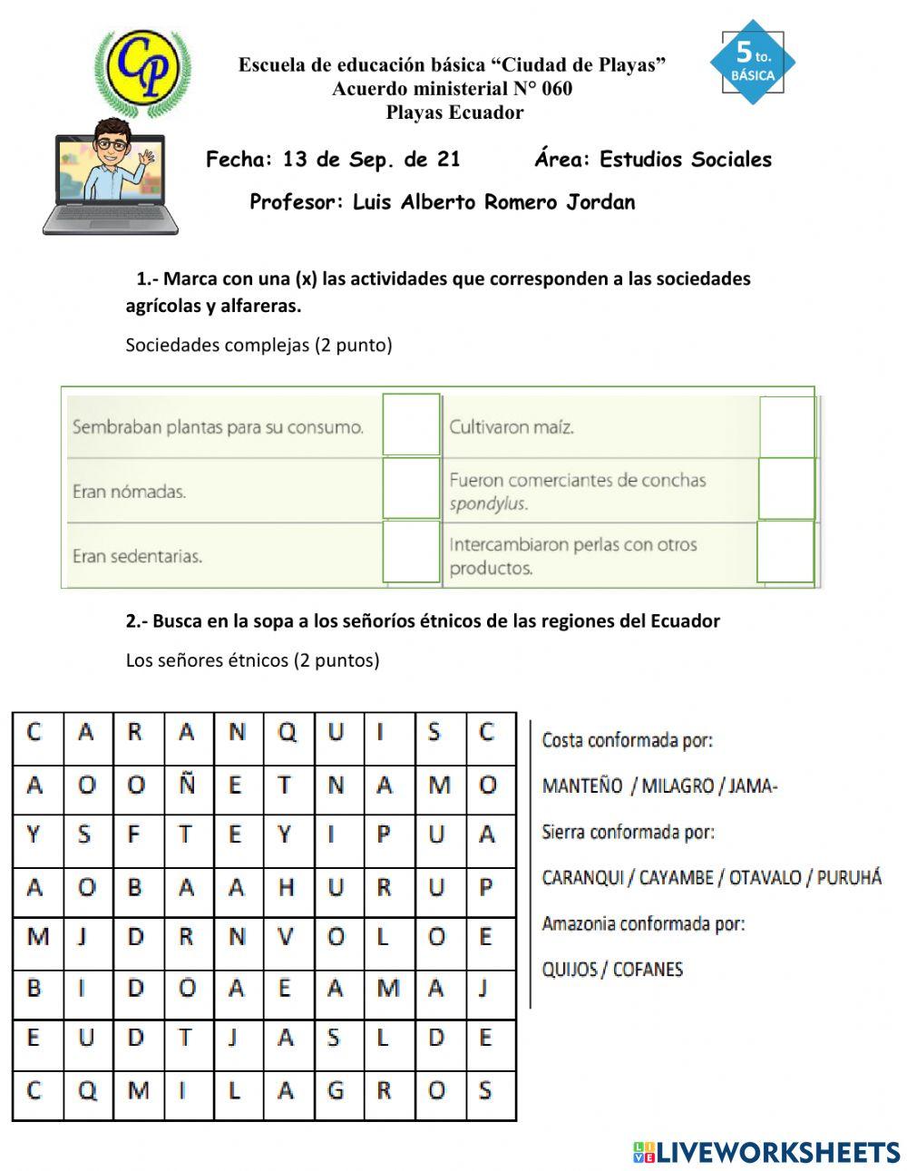 Evaluación Segundo parcial