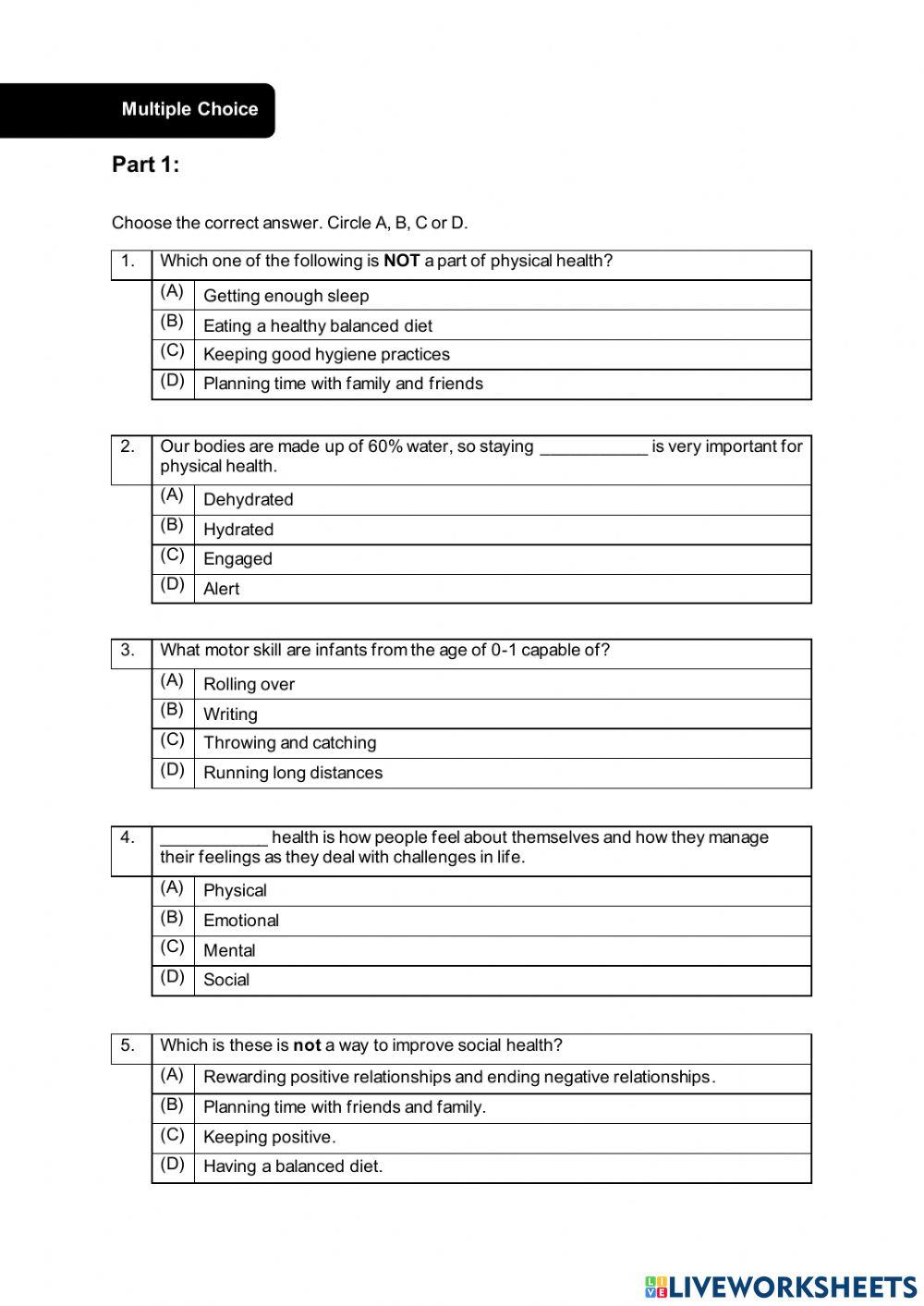 Introduction to health review