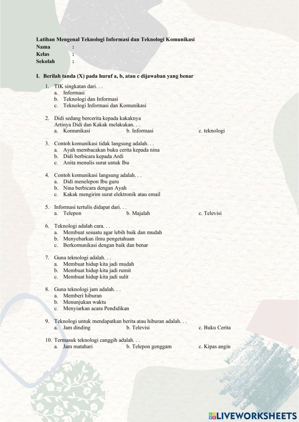 Modul Mengenal Teknologi Informasi dan Teknologi Komunikasi