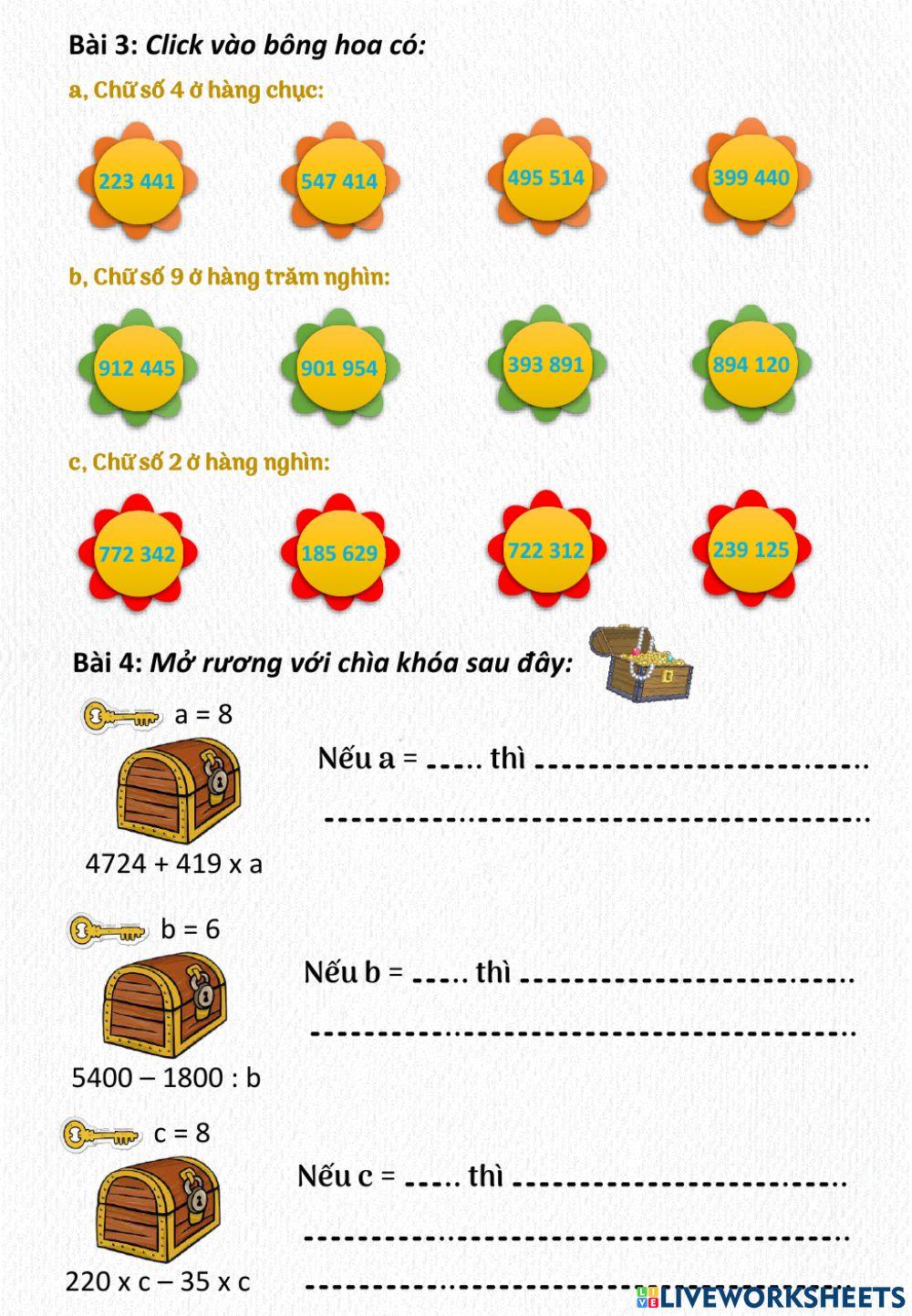 Các số có sáu chữ số