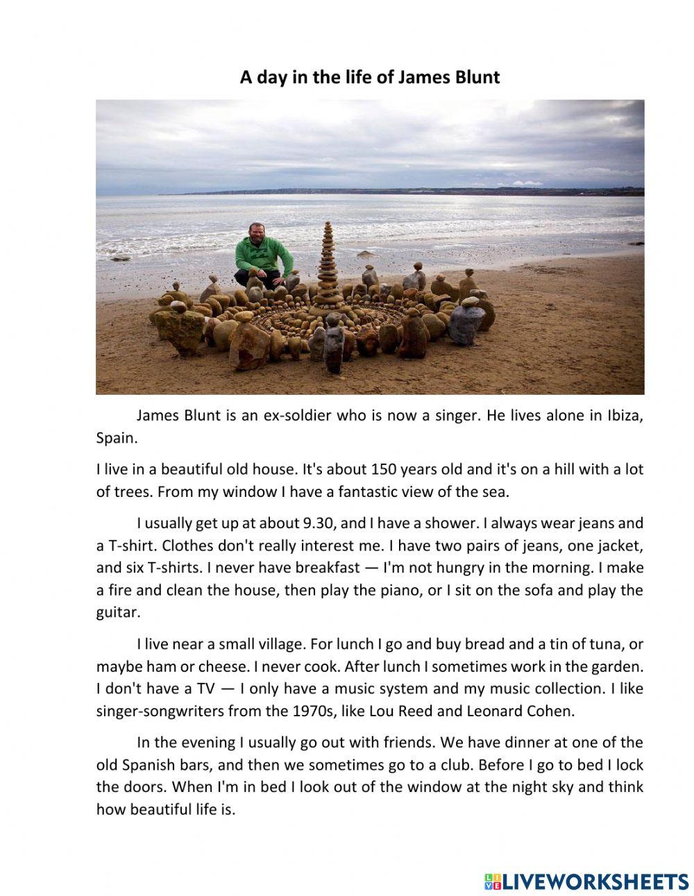 A day in the life of James Blunt