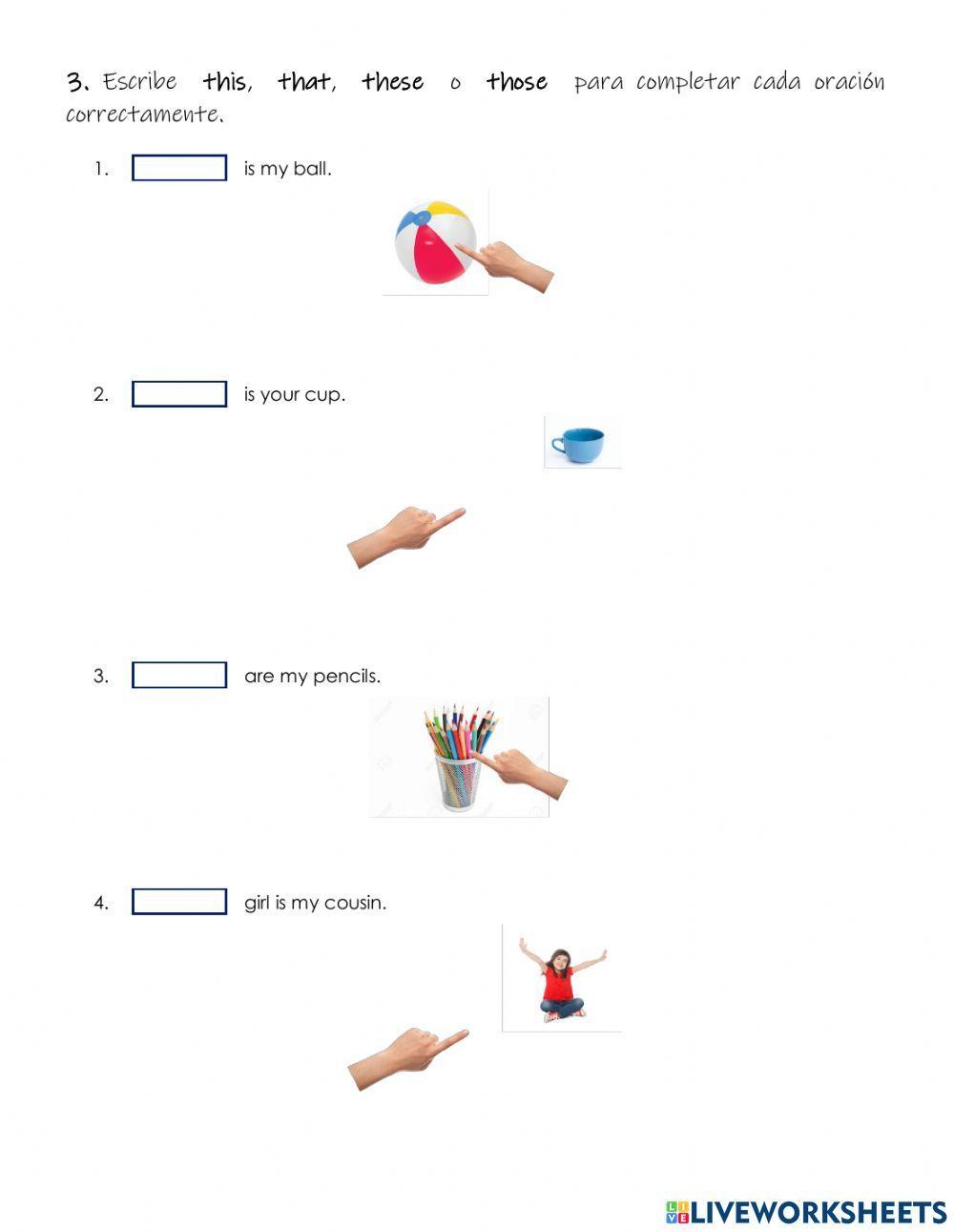 Demonstrative adjectives - 3.9.5°